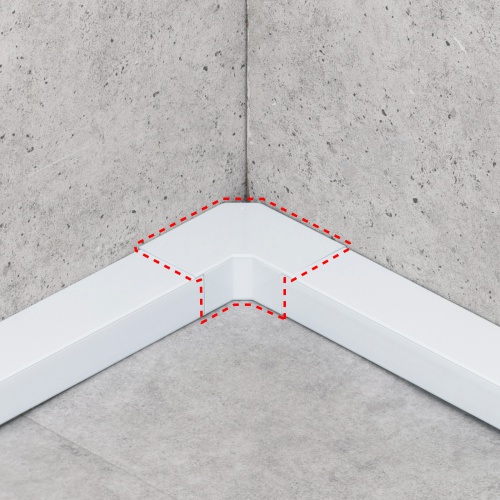 ケーブルカバー（壁用・床用・配線カバー・配線隠し・配線ダクト・平面L型・CA-KK60W用）