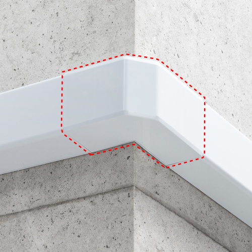 ケーブルカバー（壁用・床用・配線カバー・配線隠し・配線ダクト・内外L型・CA-KK80W用）