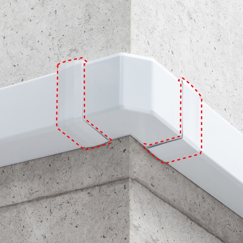 ケーブルカバー（壁用・床用・配線カバー・配線隠し・配線ダクト・連結カバー・CA-KK80W用）