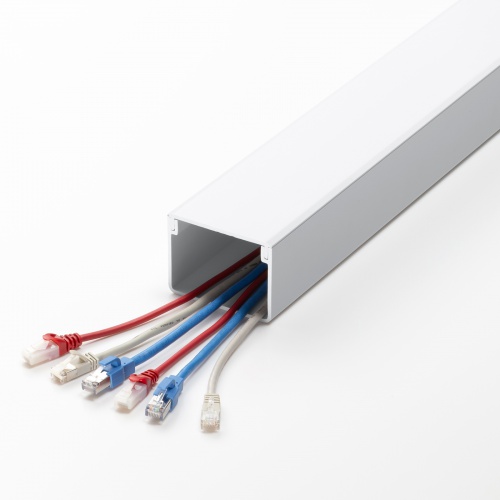 ケーブルカバー（壁用・床用・1ｍ・配線カバー・配線隠し・配線ダクト・幅8cm・高さ6cm）