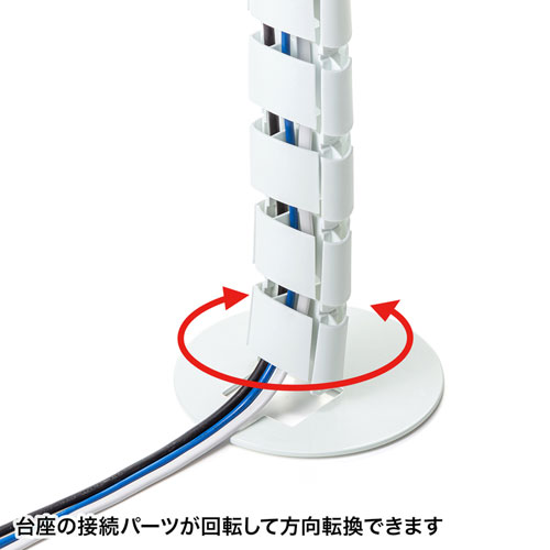 昇降デスク用ケーブルカバー（ホワイト）