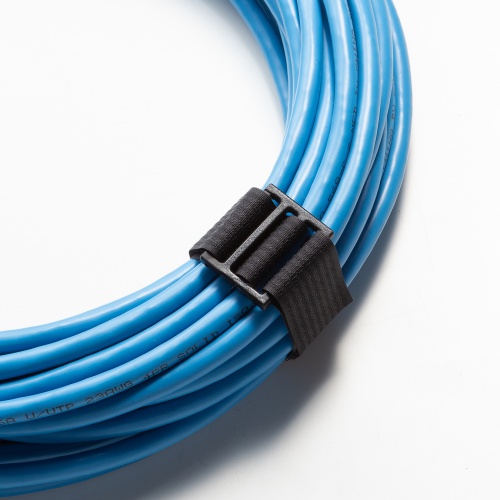 面ファスナー結束バンド（幅25mm・長さ3m・黒・専用カン付き）