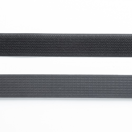 面ファスナー結束バンド（幅25mm・長さ3m・黒・専用カン付き）
