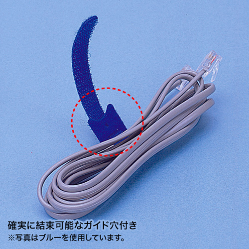 ケーブルタイ（面ファスナー・配線用・4本入り・レッド） CA-MF1RN サンワサプライ