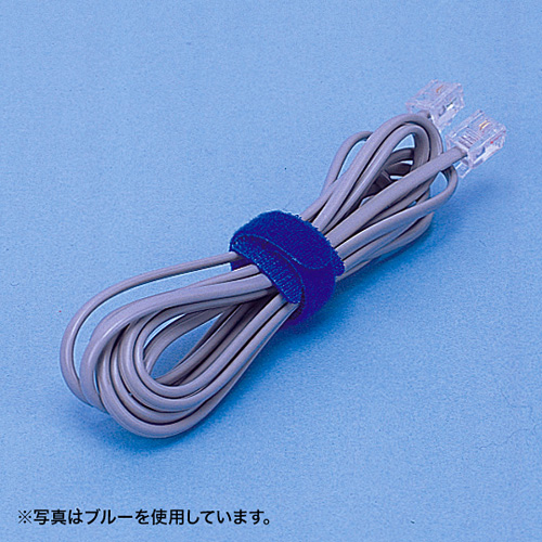 ケーブルタイ（面ファスナー・配線用・4本入り・レッド） CA-MF1RN サンワサプライ