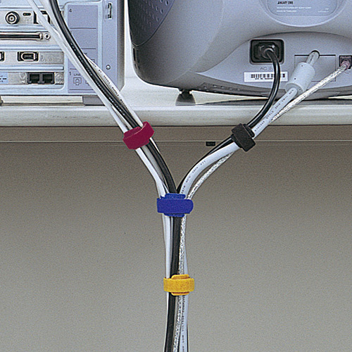 ケーブルタイ（4色セット・面ファスナー・配線用） CA-MF2SETN サンワサプライ