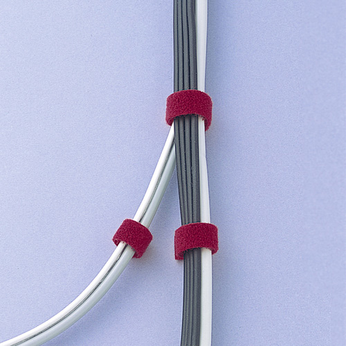 ケーブルタイ（レッド・1.5m・面ファスナー・配線用） CA-MF5RN サンワサプライ