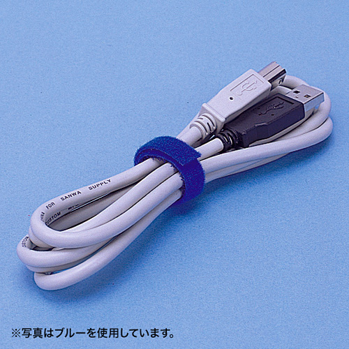 ケーブルタイ（レッド・1.5m・面ファスナー・配線用） CA-MF5RN サンワサプライ