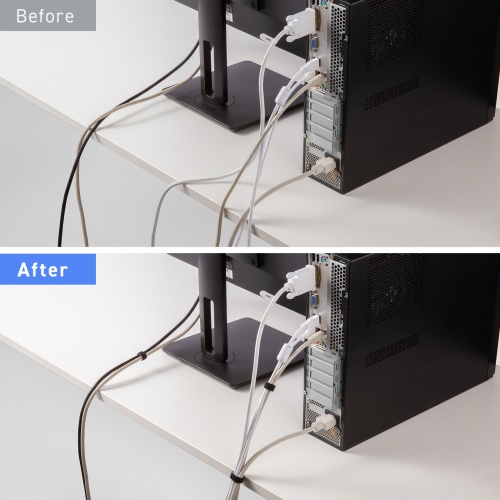 マジックバンド（ケーブルタイ・結束・帯・幅10mm×長さ3m・ブラック） CA-MF6BKN サンワサプライ