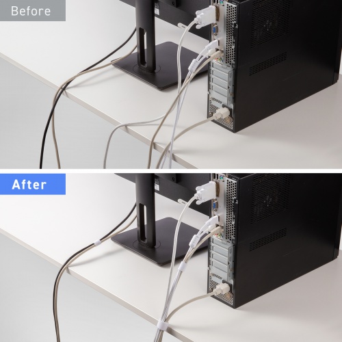 マジックバンド（ケーブルタイ・結束バンド・ケーブルアクセサリー・幅20mm×長さ3m・ホワイト）