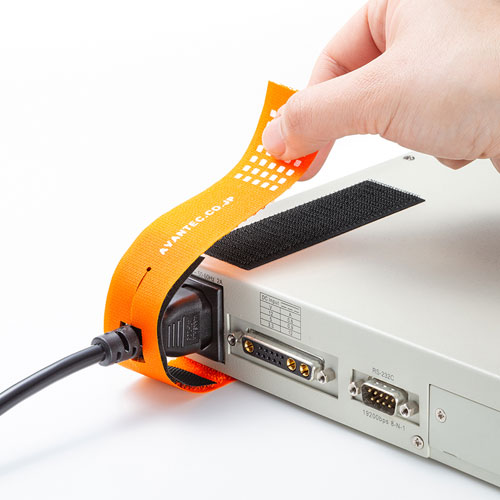 ACチョイロック（電源ケーブル対応・抜け防止・面ファスナー取り付け）