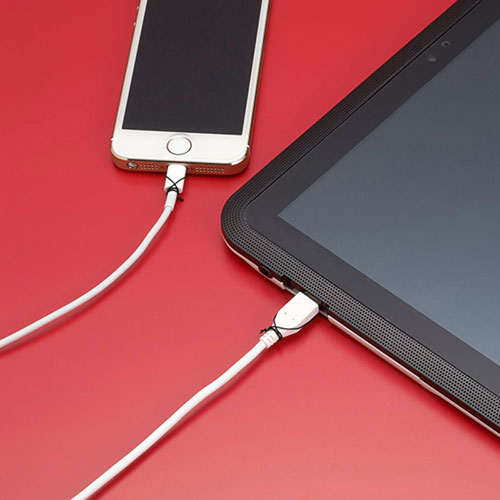 汎用チョイロック（タブレット・Wi-Fiルーター・スマートフォン対応・抜け防止・線材取り付け）