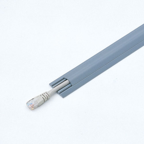 足かけの危険予防と台車がスムーズに通過できる形状のケーブルカバー小（グレー） CA-R30GY サンワサプライ