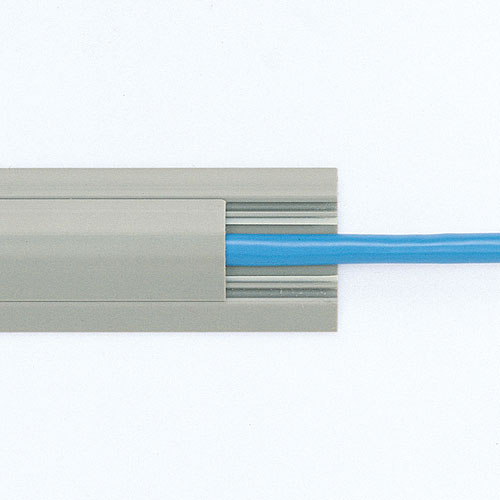 足かけの危険予防と台車がスムーズに通過できる形状のケーブルカバー小（グレー） CA-R30GY サンワサプライ