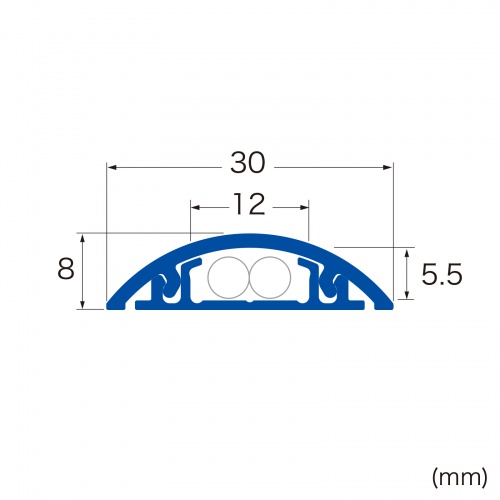 床用ケーブルモール（幅30mm、長さ1m、ライト木目）