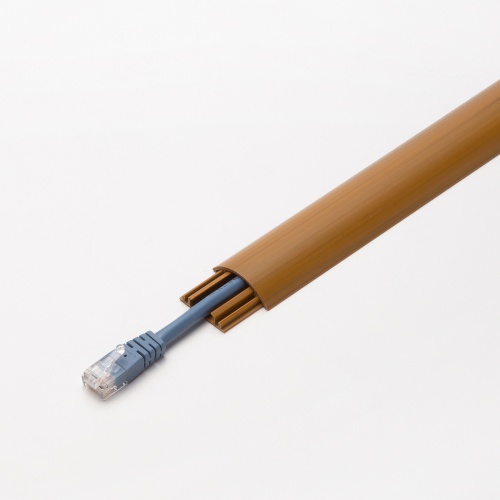 床用ケーブルモール（幅30mm、長さ1m、ライト木目）