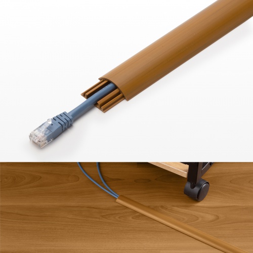 床用ケーブルモール（幅30mm、長さ1m、ライト木目）