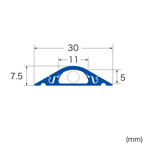 ケーブルカバー（アイボリー・ケーブル収納目安2本） サンワサプライ