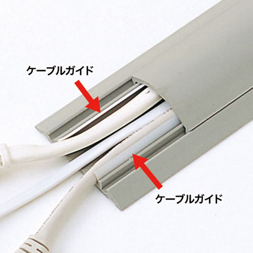 ケーブルカバー（中・足かけ危険予防・グレー） CA-R50GY サンワサプライ