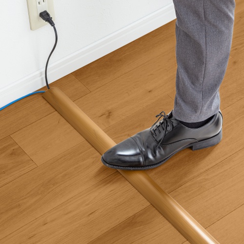 床用ケーブルモール（幅50mm・長さ1m・ライト木目）