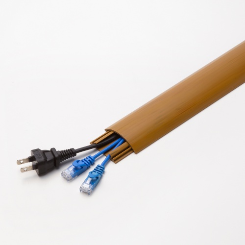 床用ケーブルモール（幅50mm・長さ1m・ライト木目）