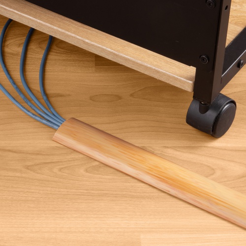 床用ケーブルモール（幅50mm・長さ1m・ナチュラル木目）