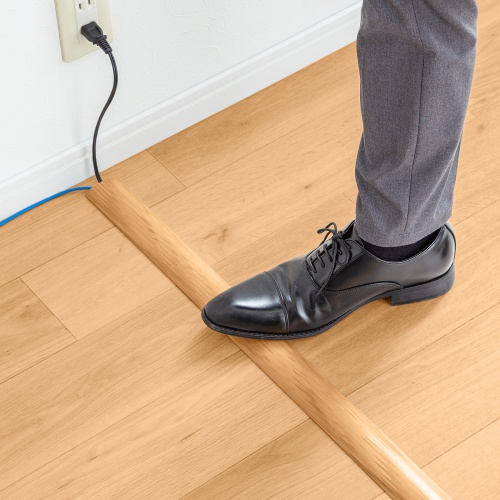 床用ケーブルモール（幅50mm・長さ1m・ナチュラル木目）