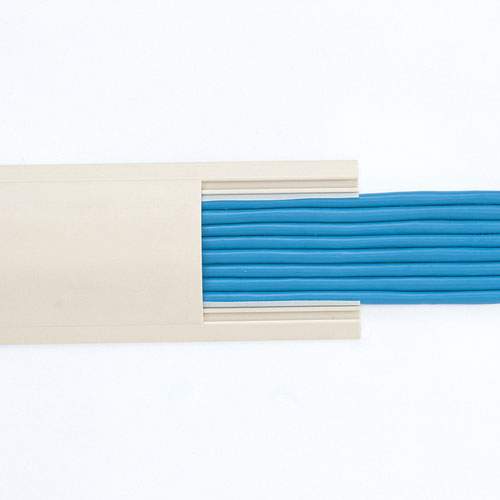 70幅で長さ1000のPVC製ケーブルカバー本体（アイボリー） サンワサプライ