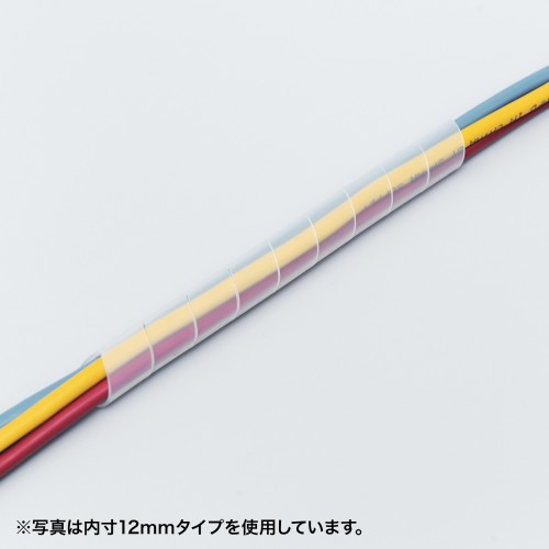 ケーブルタイ（スパイラルタイプ・内寸直径15mm・5m巻き・ホワイト）