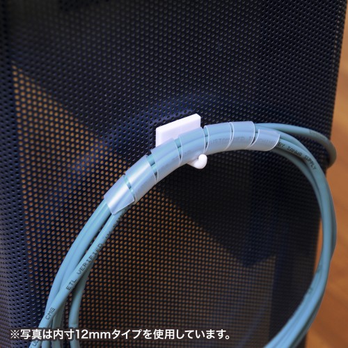 ケーブルタイ（スパイラルタイプ・内寸直径4mm・2m巻き・ホワイト）