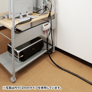 ケーブルタイ（2m・スパイラルタイプ・ブラック・OA・結束） CA-SP6BKN サンワサプライ