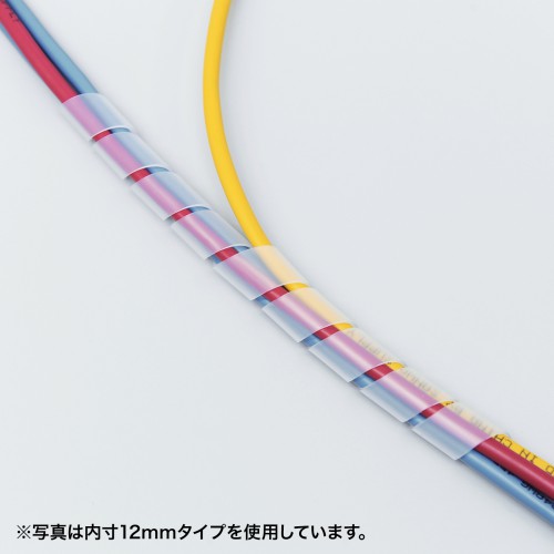 ケーブルタイ（スパイラルタイプ・内寸直径6mm・2m巻き・ホワイト）