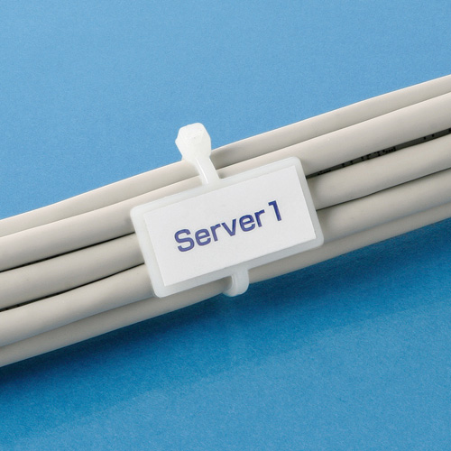 マーカータイ（ケーブル・20cm・識別シール付き） CA-TM200N サンワサプライ