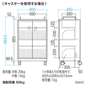 収納キャビネット（タブレット・iPad・40台まで・鍵付き・保管庫） CAI-CAB102W サンワサプライ