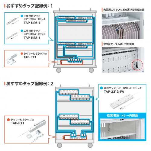サンワサプライ　CAI-CAB16W　充電収納キャビネット　事務所など防犯対策向 サンワサプライ CAI-CAB16W 充電収納キャビネット 事務所など