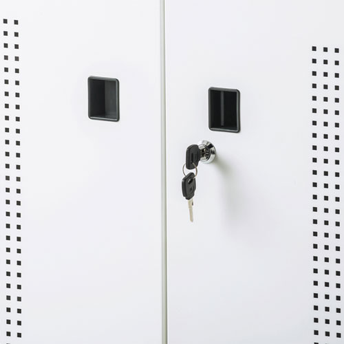 ノートパソコン収納キャビネット(12台収納・ロッカー・保管庫・鍵付き) CAI-CAB104W サンワサプライ