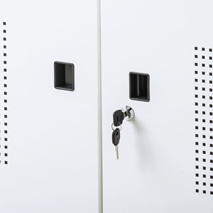 ノートパソコン収納キャビネット(6台収納・ロッカー・保管庫・鍵付き)