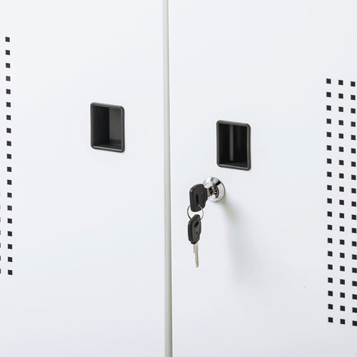 ノートパソコン収納キャビネット(6台収納・ロッカー・保管庫・鍵付き)