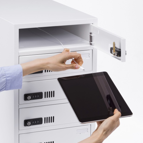 タブレット保管庫（個別管理タイプ・鍵付き・5台収納） CAI-CAB112W サンワサプライ