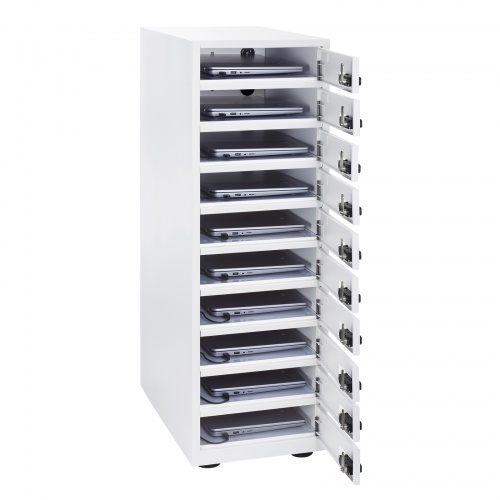 タブレット保管庫（個別管理タイプ・鍵付き・10台収納）CAI-CAB113W