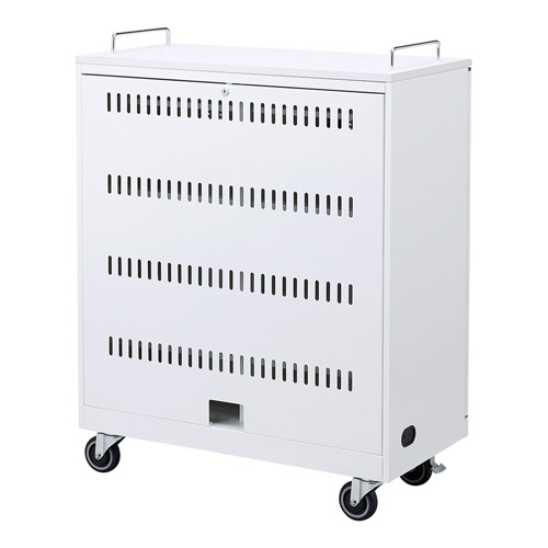 収納キャビネット（ノートパソコン・鍵付き・保管・キャスター・オフィス・スチール） CAI-CAB22N サンワサプライ