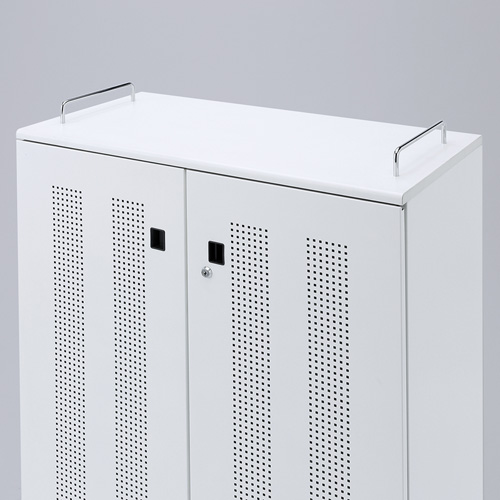 収納キャビネット（ノートパソコン・鍵付き・保管・キャスター・オフィス・スチール） CAI-CAB22N サンワサプライ