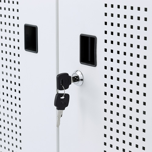 収納キャビネット（ノートパソコン・鍵付き・保管・キャスター・オフィス・スチール） CAI-CAB22N サンワサプライ