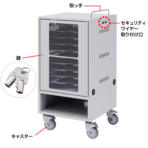 タブレット保管庫（収納・10台収納）【代引き不可商品】 CAI-CAB23 サンワサプライ