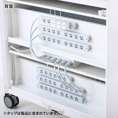 タブレット収納保管庫（12.9インチ対応・44台収納・前扉仕様・ホワイト）