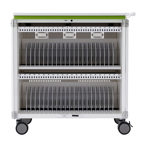 タブレット収納保管庫（12.9インチ対応・44台収納・前扉仕様・ホワイト）