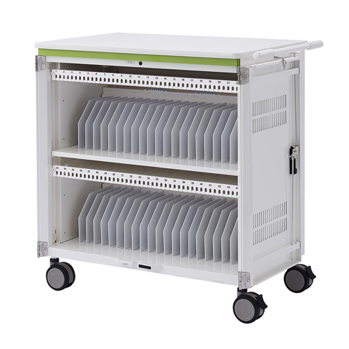 タブレット収納保管庫（12.9インチ対応・44台収納・前扉仕様・ホワイト）