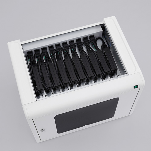 ノートパソコン タブレット保管庫(充電・キャビネット・鍵付き･10台収納) CAI-CAB44W サンワサプライ