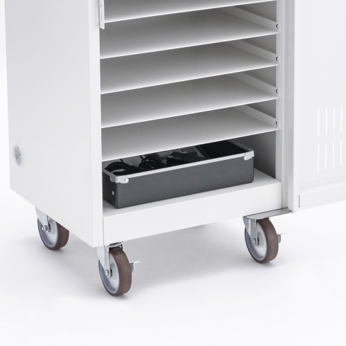 ノートパソコン保管庫（鍵付き・キャスター付・ノートPC・11台収納・スチール） CAI-CAB66W サンワサプライ