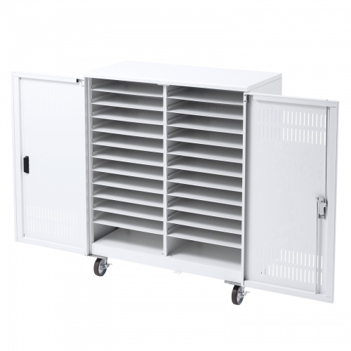 ノートパソコン保管庫（鍵付き・キャスター付・ノートPC・スチール・22台収納） CAI-CAB67W サンワサプライ